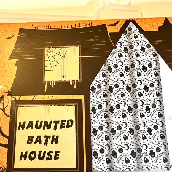 Halloween Spirit Board Peva Shower Curtain with Metal Grommets Quija Planchette - Picture 9 of 10